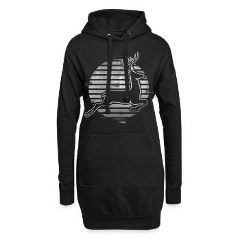 Reh - Hoodie-Kleid - Schwarz - Vorne