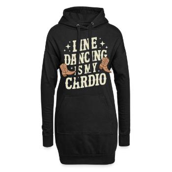 Danse en ligne Danseurs - Sweat-shirt à capuche long Femme - noir - Devant