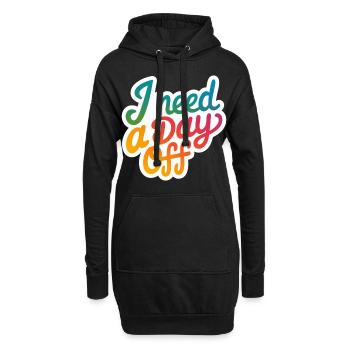 I Need A Day Off 13 - Hoodie-Kleid - Schwarz - Vorne