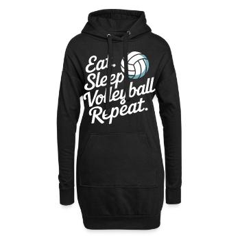 Joueurs de volley-ball Joueurs de beach-volley - Sweat-shirt à capuche long Femme - noir - Devant