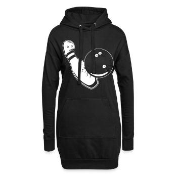 I Love Playing Bowling - Hoodie Dress - black - Front