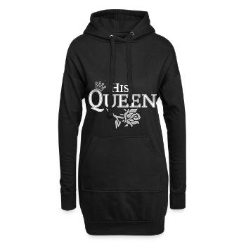 Her King His Queen (part2) Partnerlook love Krone - Hoodie-Kleid - Schwarz - Vorne