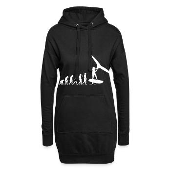 Evolution du Wingfoil - Sweat-shirt à capuche long Femme - noir - Devant