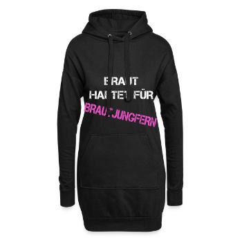 Braut | Brautjungfern | Junggesellenabschied - Hoodie-Kleid - Schwarz - Vorne