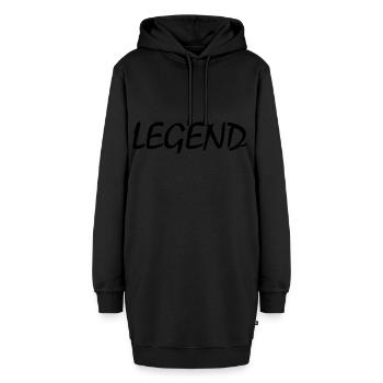 Legend - Hoodie-Kleid - Schwarz - Vorne - AI Model Female 172 light (172cm)