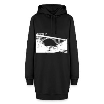 Brücke - Müngstner Brücke - Bergisches Land - Hoodie-Kleid - Schwarz - Vorne - AI Model Female 172 light (172cm)
