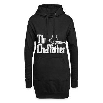 Cheffather Chef Chef Chef Chef - Sweat-shirt à capuche long Femme - noir - Devant