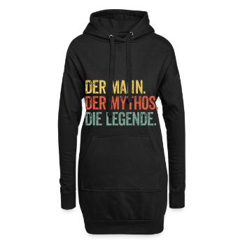 Mann Mythos Legende - Hoodie-Kleid - Schwarz - Vorne