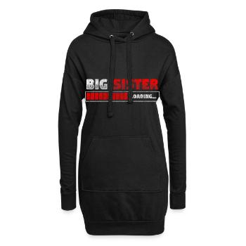 Geschwister Kleine Schwester Schwanger - Hoodie-Kleid - Schwarz - Vorne