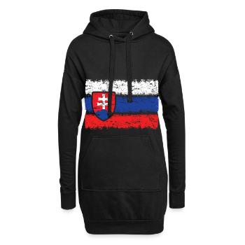Slowakei Europa - Hoodie-Kleid - Schwarz - Vorne