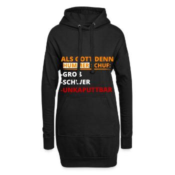 Als Gott den Hummer schuf Geschenk - Hoodie-Kleid - Schwarz - Vorne