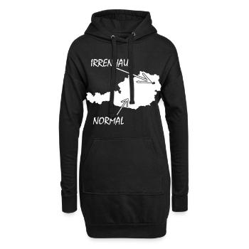 Österreichischer Humor – Irrenhaus oder Normal - Hoodie-Kleid - Schwarz - Vorne