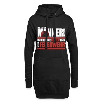 Die Besten sind Feuerwehr – Heldenhaft im Einsatz - Hoodie-Kleid - Schwarz - Vorne
