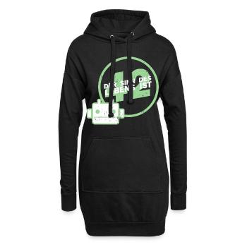 Sinn des Lebens 42 Anhalter Galaxis Fan Geschenk - Hoodie-Kleid - Schwarz - Vorne