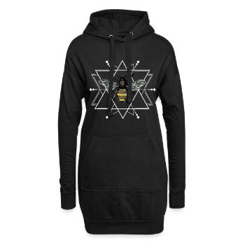 Idée cadeau de swag en nid d'abeille Bee wasp hornet - Sweat-shirt à capuche long Femme - noir - Devant