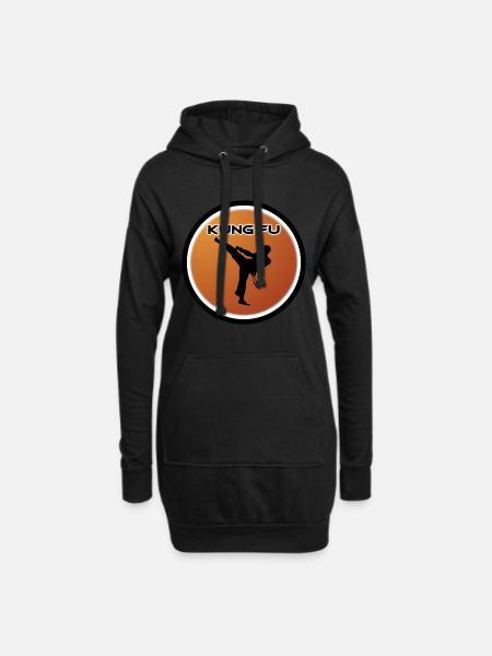 Kung Fu - Hoodie-Kleid - Schwarz