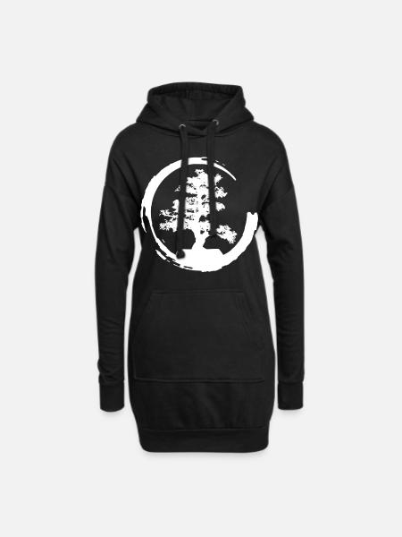 bonsaïs - Sweat-shirt à capuche long Femme - noir