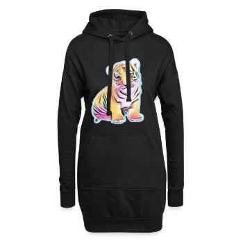 Tiger - Sweat-shirt à capuche long Femme - noir - Devant
