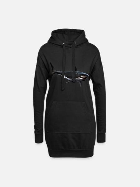 Hai - Hoodie-Kleid - Schwarz