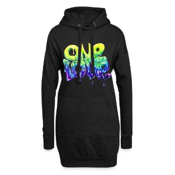 un amour de graffiti - Sweat-shirt à capuche long Femme - noir - Devant