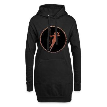 Keltischer Bogenschütze - Hoodie-Kleid - Schwarz - Vorne