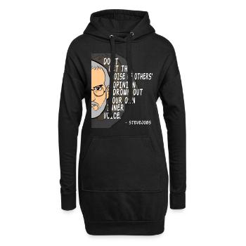 Halbes Gesicht "Lassen Sie die Geräusche anderer - Hoodie-Kleid - Schwarz - Vorne