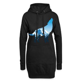 Fantastisches WolfTStück für WerwolfFanTStück " - Hoodie-Kleid - Schwarz - Vorne