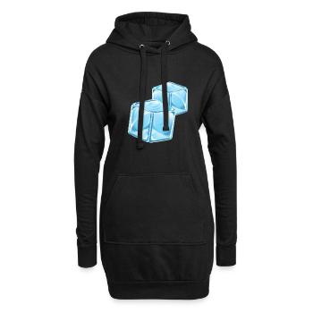 Eiswürfel Ice Cubes - Hoodie-Kleid - Schwarz - Vorne