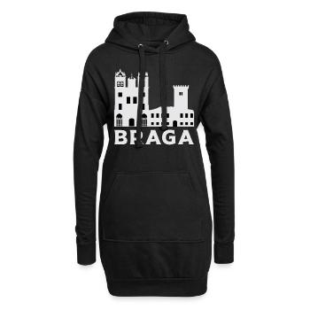 Braga Portugal vacances ville cadeau sort Cool - Sweat-shirt à capuche long Femme - noir - Devant