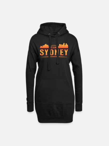 Sydney Australien Stadt Urlaub Geschenk Spruch - Hoodie-Kleid - Schwarz