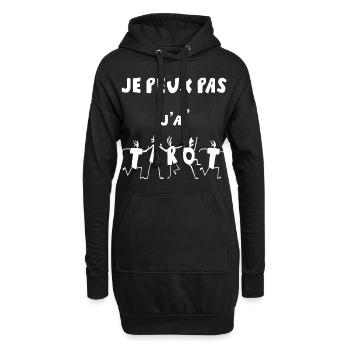 je peux pas j'ai tarot - Sweat-shirt à capuche long Femme - noir - Devant