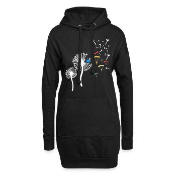 Belle Chemise De Parachutisme Pour Les - Sweat-shirt à capuche long Femme - noir - Devant