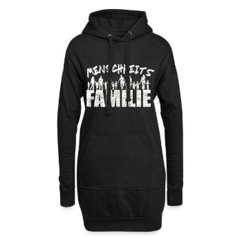 Mouvement pour la paix de la famille humaine Paix - Sweat-shirt à capuche long Femme - noir - Devant