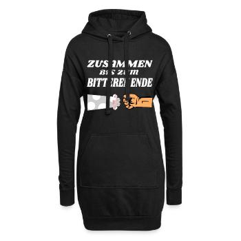 Zusammen bis zum bitteren Ende Katze Geschenk - Hoodie-Kleid - Schwarz - Vorne