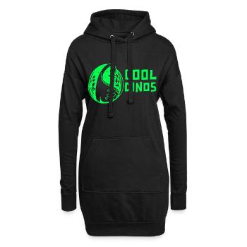 Brontosaurus Cool Dino Dinosaurier Geschenk - Hoodie-Kleid - Schwarz - Vorne