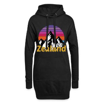 Nouvelle-Zélande - Sweat-shirt à capuche long Femme - noir - Devant
