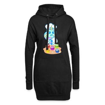Grande conception de cuisson pour les boulangers - Sweat-shirt à capuche long Femme - noir - Devant