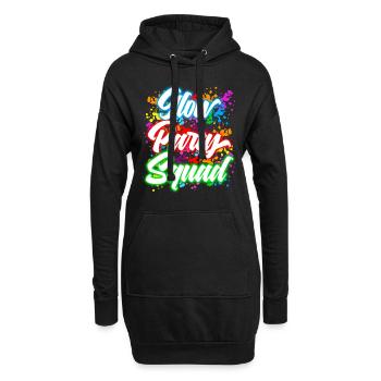 Freundschaft Ziele Glow Party Squad Neon Bright - Hoodie-Kleid - Schwarz - Vorne