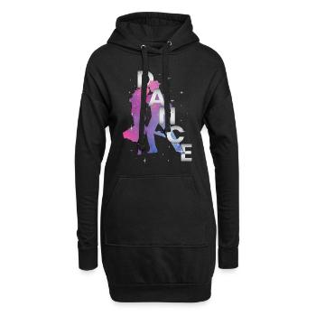 Danse Danse Danse danseur école de danse cours de danse cadeau - Sweat-shirt à capuche long Femme - noir - Devant