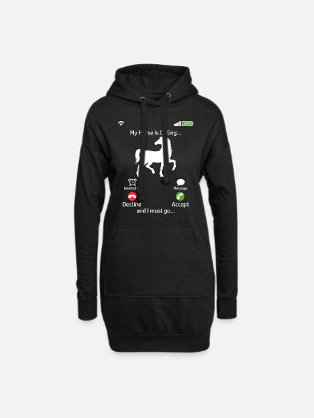 Horsing Shirt für Pferdeliebhaber "Mein Pferd - Hoodie-Kleid - Schwarz