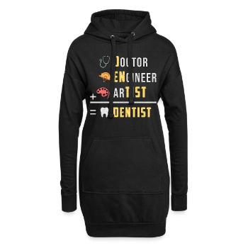 Dentiste Dents Dentiste dentistes idée cadeau - Sweat-shirt à capuche long Femme - noir - Devant