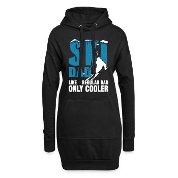 Ski Skifahrer Skifahren Dad Vatertag Geschenk - Hoodie-Kleid - Schwarz - Vorne
