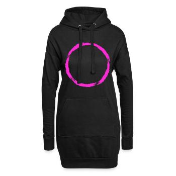 Kreis Symbol Kreisform Neue Variante - Hoodie-Kleid - Schwarz - Vorne