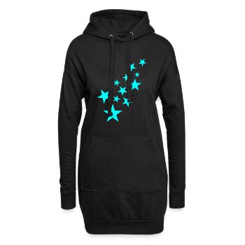 Icône de motif étoile astérisque - Sweat-shirt à capuche long Femme - noir - Devant