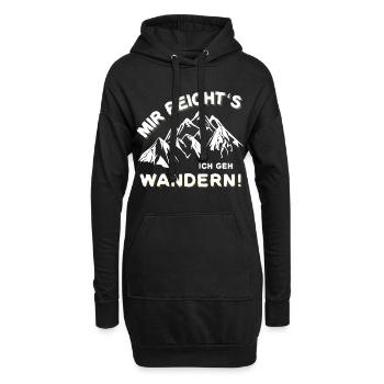 Mir reicht´s ich geh wandern! Wander Shirt, Fun - Hoodie-Kleid - Schwarz - Vorne