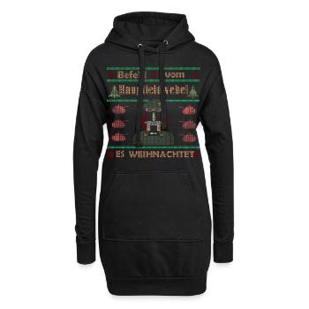 Befehl vom Hauptfw Ugly Christmas Bundeswehr - Hoodie-Kleid - Schwarz - Vorne