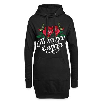 Danseur flamenco - Sweat-shirt à capuche long Femme - noir - Devant