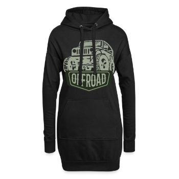 Offroad, Adventure, 4x4, Geländewagen, Allrad - Hoodie-Kleid - Schwarz - Vorne