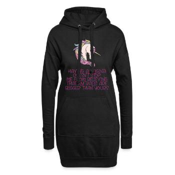 "Avoir un vagin ne m'empêche pas de croire que - Sweat-shirt à capuche long Femme - noir - Devant