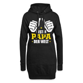 Bester Papa Der Welt Bester Papa - Hoodie-Kleid - Schwarz - Vorne